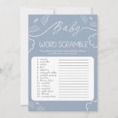  Heavenly Blue Baby Word Scramble Game   Kaart (Voorkant)