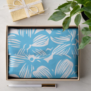 Heavenly Blue Botanical Hydrangea Flower Blossom Tissuepapier