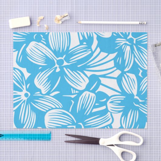 Heavenly Blue Botanical Hydrangea Flower Blossom Tissuepapier (Craft)