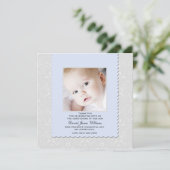 Heavenly Blue Damask Foto: Dank je, Notecard Bedankkaart (Staand voorkant)