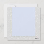 Heavenly Blue Damask Foto: Dank je, Notecard Bedankkaart (Achterkant)