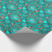 Heavenly Blue Dream Catcher Pattern Cadeaupapier (Hoek)