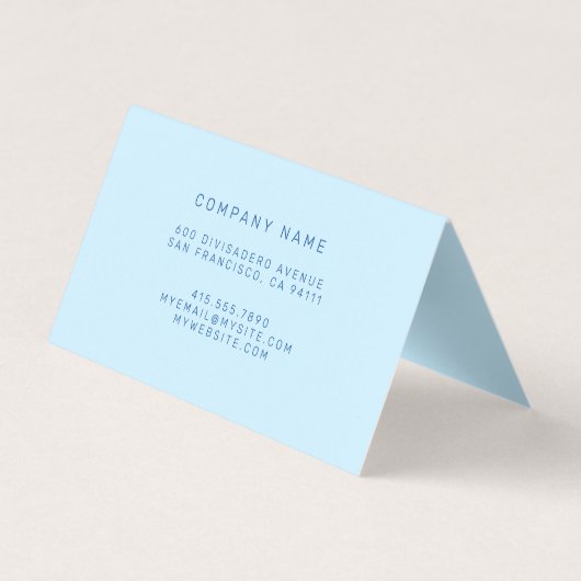 Heavenly Blue Luxury Visitekaartje (Achterkant)