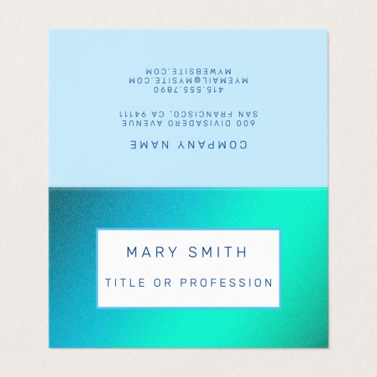 Heavenly Blue Luxury Visitekaartje (Buitenkant ongevouwen)