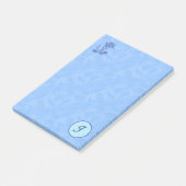 Heavenly blue Monogram (A-Z) Post-it Notes (Schuin)