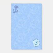 Heavenly blue Monogram (A-Z) Post-it Notes (Voorkant)