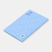 Heavenly blue Monogram (A-Z) Post-it Notes (Schuin)