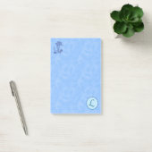 Heavenly blue Monogram (A-Z) Post-it Notes (Kantoor)