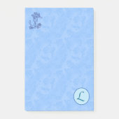Heavenly blue Monogram (A-Z) Post-it Notes (Voorkant)