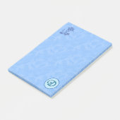 Heavenly blue Monogram (A-Z) Post-it Notes (Schuin)
