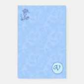 Heavenly blue Monogram (A-Z) Post-it Notes (Voorkant)