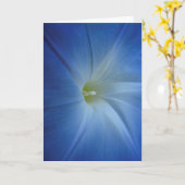 Heavenly Blue Morning Glory Close-up Birthday Card Kaart (Gele Bloem)