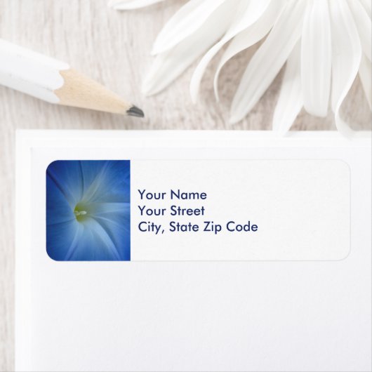 Heavenly Blue Morning Glory Flower Etiket (Insitu)