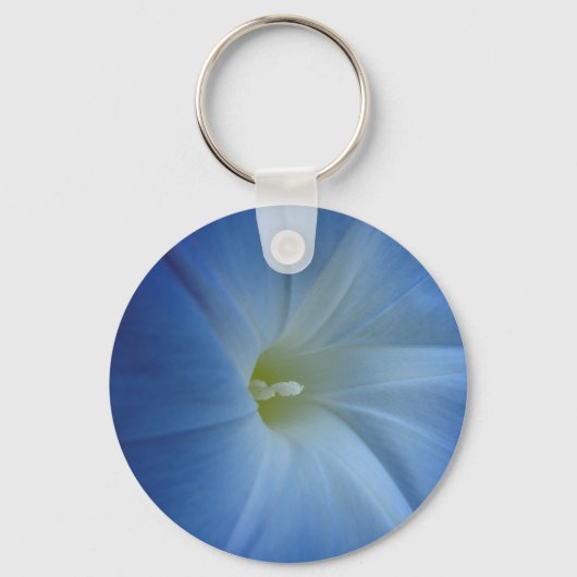 Heavenly Blue Morning Glory Flower Sleutelhanger (Voorkant)