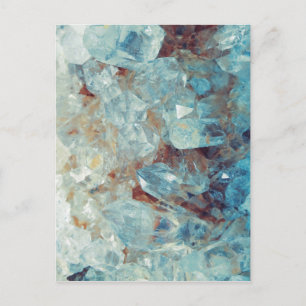 Heavenly Blue Quartz Crystal Briefkaart