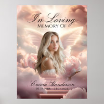 Heavenly Butterfly Memorial Welkomstbord Poster