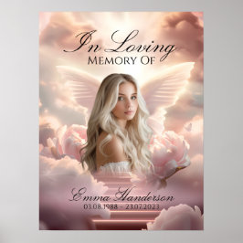 Heavenly Butterfly Memorial Welkomstbord Poster
