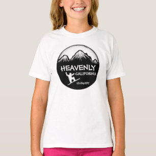 Heavenly California meisjes snowboard kunst zwart  T-shirt