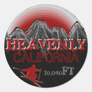 Heavenly California rode ski art stickers