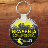Heavenly California Yellow Ski Art sleutelhanger (Voorkant)