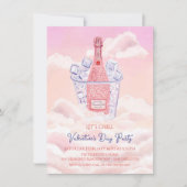 Heavenly Champagne Bucket Valentine's Party Kaart (Voorkant)