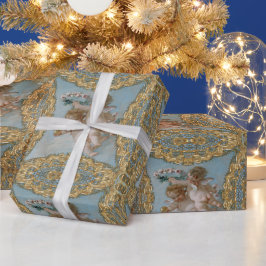 Heavenly Cherubs kerstfeestdag Cadeaupapier