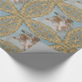 Heavenly Cherubs kerstfeestdag Cadeaupapier (Hoek)