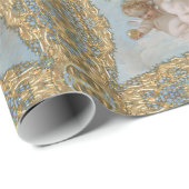 Heavenly Cherubs kerstfeestdag Cadeaupapier (Rol Hoek)