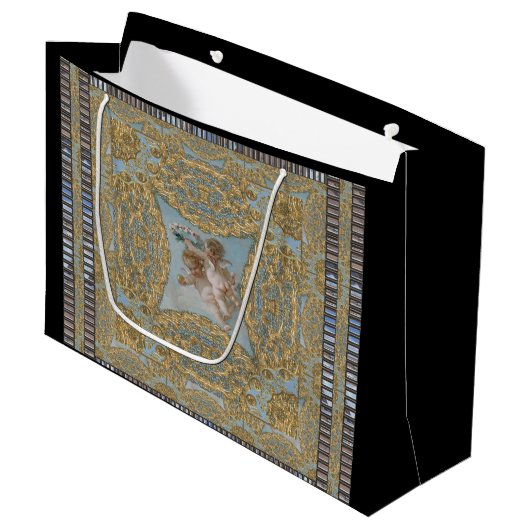 Heavenly Cherubs kerstfeestdag  Groot Cadeauzakje (Voorkant Gekanteld)