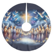 Heavenly Choir Under Star of Bethlehem Kerstboom Rok (Voorkant)