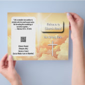 Heavenly Clouds Light Church Bulletin Flyer (Hand)