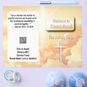 Heavenly Clouds Light Church Bulletin Flyer (Enkel)