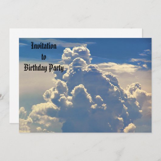 Heavenly Clouds Uitnodiging (Voorkant / Achterkant)