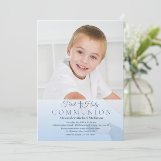 Heavenly Communion Foto Uitnodiging (Staand voorkant)