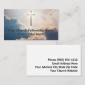 Heavenly Cross Blue Church Pastor Visitekaartjes (Voorkant / Achterkant)