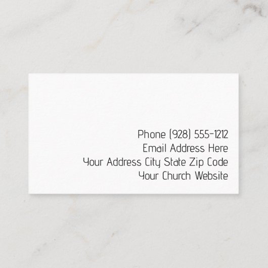 Heavenly Cross Sky Church Visitekaartjes (Achterkant)