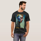 Heavenly Crowned Cyborg Prince King Mannen T-Shirt (Voorkant volledig)