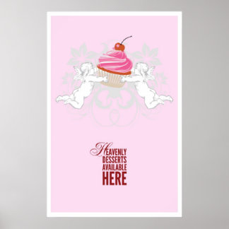 Heavenly Desserts Bakery Poster