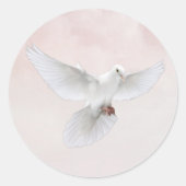 Heavenly Dove Ronde Sticker (Voorkant)
