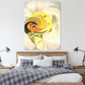 Heavenly Floral Abstract Calla Lily Personificatio Canvas Afdruk (Insitu (Slaapkamer))