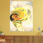 Heavenly Floral Abstract Calla Lily Personificatio Canvas Afdruk (Insitu (Woonkamer))