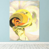Heavenly Floral Abstract Calla Lily Personificatio Canvas Afdruk (Insitu (Houten vloer))