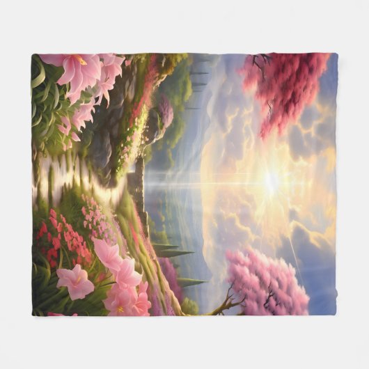Heavenly Garden Fleece Deken (Voorkant (Horizontaal))