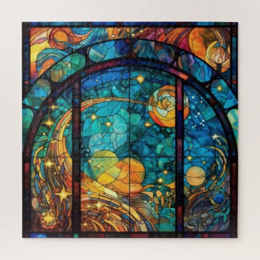 Heavenly Glas in lood kunstwerk puzzel (Verticaal)