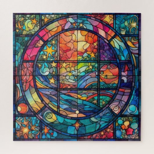 Heavenly Glas in lood kunstwerk puzzel (Verticaal)
