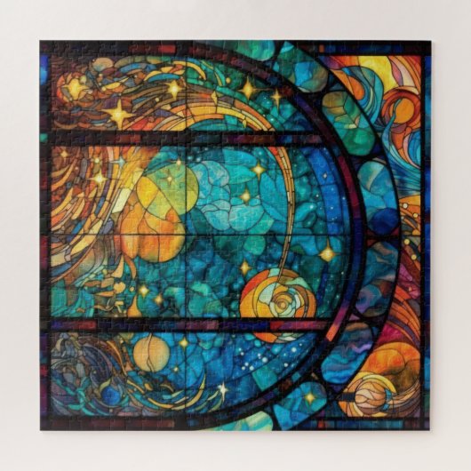 Heavenly Glas in lood kunstwerk puzzel Legpuzzel (Horizontaal)