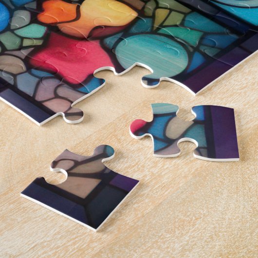 Heavenly Glas in lood kunstwerk puzzel Legpuzzel (Zijkant)