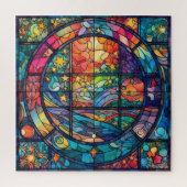 Heavenly Glas in lood kunstwerk puzzel Legpuzzel (Verticaal)