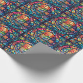 Heavenly Glas in lood Kunstwerk Wrapping Papier (Hoek)