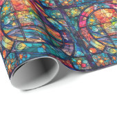 Heavenly Glas in lood Kunstwerk Wrapping Papier (Rol Hoek)